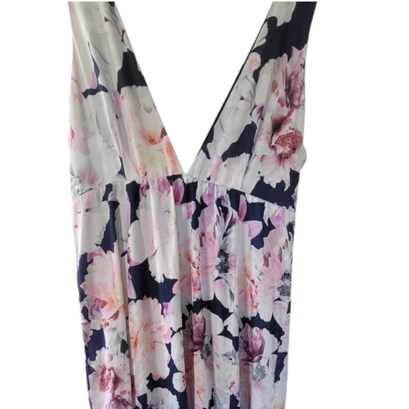 Cynthia Rowley Sz 10 Rose Floral‎ Aurora Sleeveless Long Flowy Maxi Dress - Picture 8 of 16